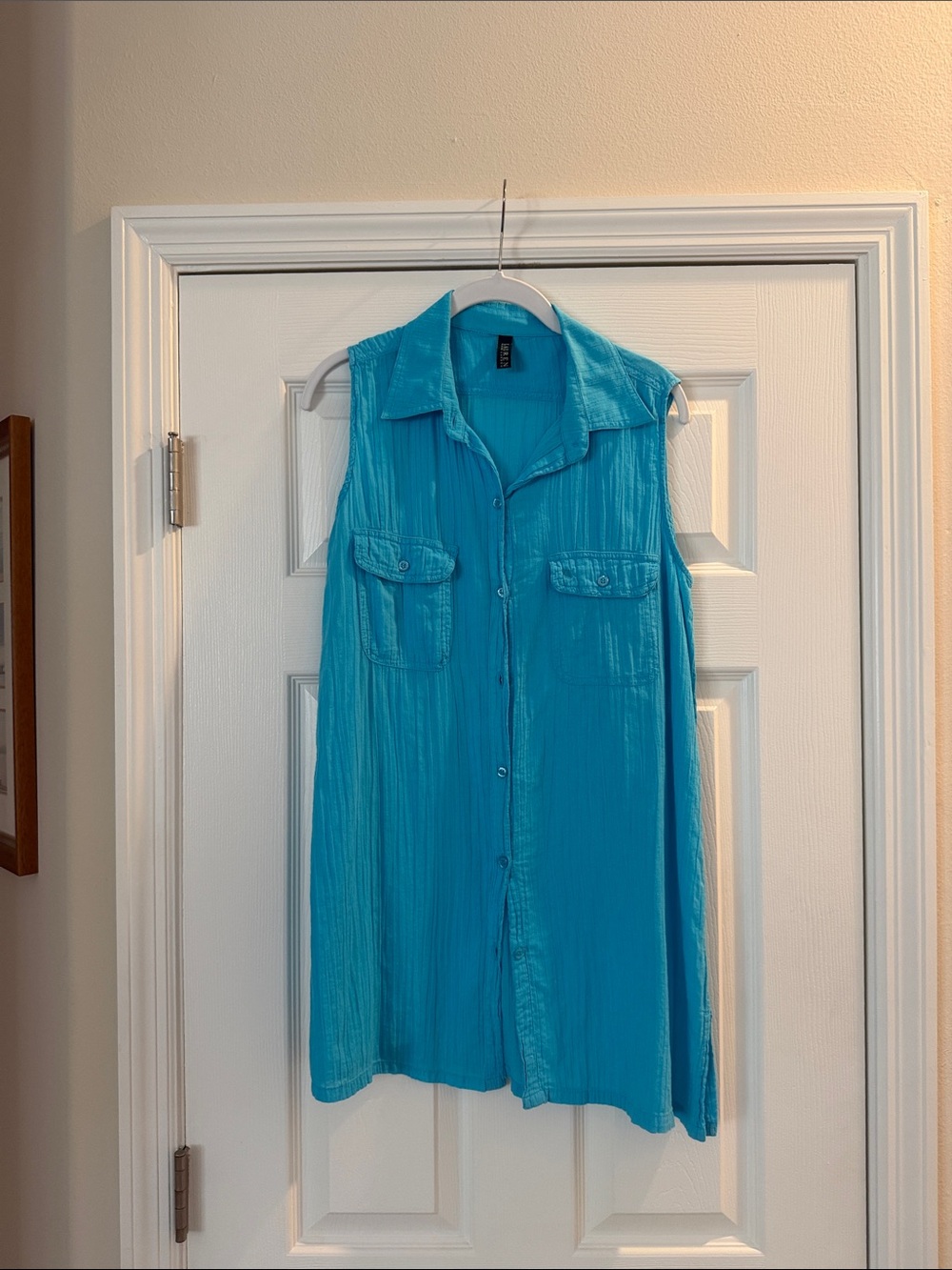 Lauren Ralph Lauren Turquoise Blue Sleeveless Swim Coverup